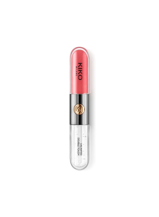 KIKO Milano Unlimited Double Touch 110 Spicy Rose Long-Lasting Liquid Lipstick and Transparent Gloss, Quick-Drying and Smudge Resistant, 6 ml - Image 4