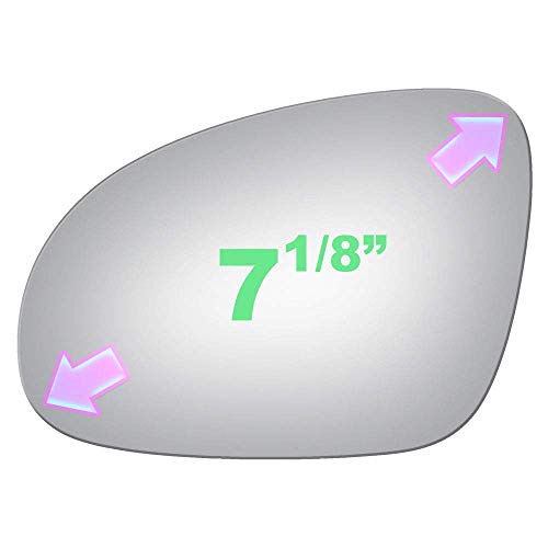 WLLW Mirror Glass Replacement fit for VW EOS GTI R32 Jetta Passat Rabbit Driver Side LH Non Heated - Image 2