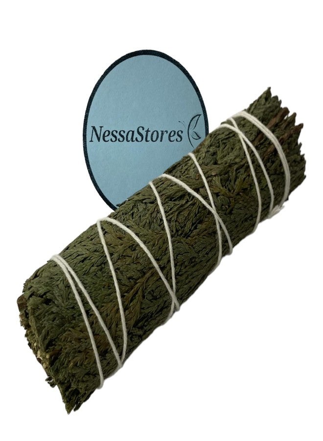 NESSASTORES أعواد تطهير من خشب الأرز من نيسا ستورز، طولها 4 بوصات، وقت احتراقها طويل، مصنوعة يدوياً، طبيعية بالكامل، مصدرها أخلاقي، لتطهير المنزل، وإزالة الطاقة السلبية، وجذب الإيجابية JC-115 (قطعة واحدة) - Image 1