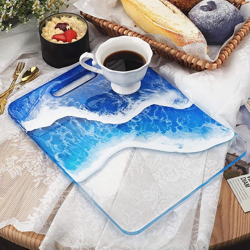 FUNSHOWCASE Cutting Board Epoxy Resin Silicone Molds for Serving Tray Platter Concrete Cement Clay, Extra Large 13inch Height - Image 4