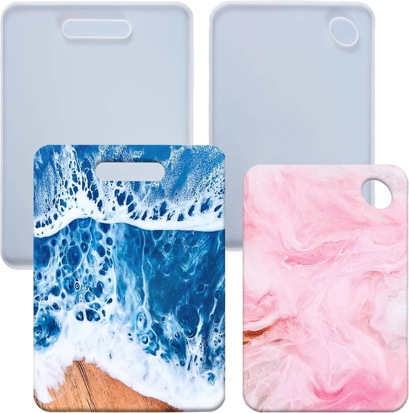FUNSHOWCASE Cutting Board Epoxy Resin Silicone Molds for Serving Tray Platter Concrete Cement Clay, Extra Large 13inch Height - Image 1