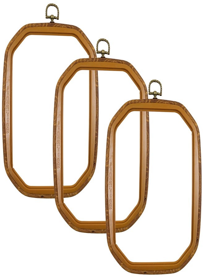 GuoFa Resin Decorative Embroidery Hoop - 3 Pieces 10*7 inch Cross Stitch Hoops Set, Resin Embroidery Frame for Display Sewing Craft Hanging Ornament - Image 1