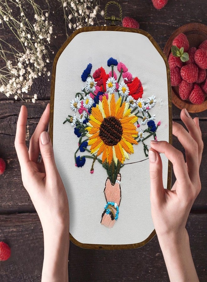 GuoFa Resin Decorative Embroidery Hoop - 3 Pieces 10*7 inch Cross Stitch Hoops Set, Resin Embroidery Frame for Display Sewing Craft Hanging Ornament - Image 4