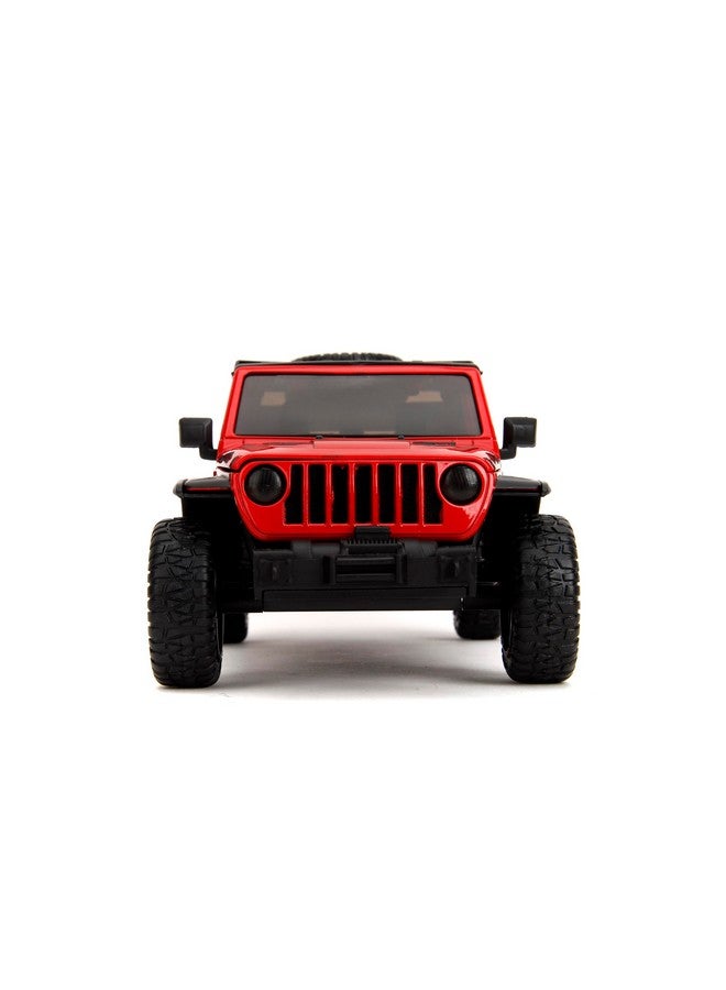 Jada Toys شاحنات فقط 1:24 2020 جيب غلادياتور سيارة مصبوبة ورف إطارات، ألعاب للأطفال والبالغين (أحمر) - Image 4