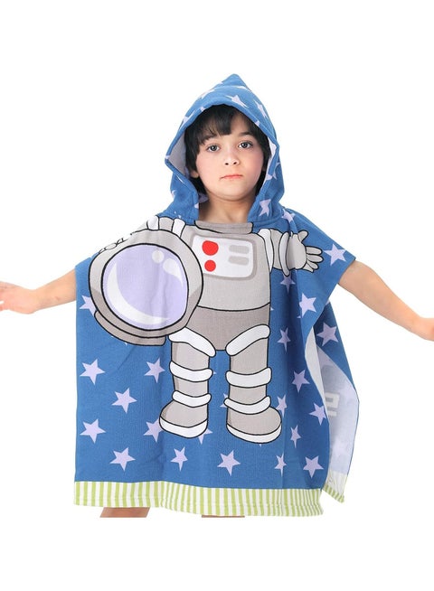 Formation Hooded Poncho Bath Towel - Blue