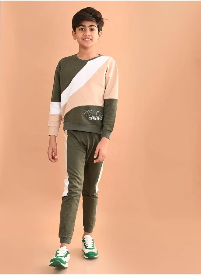 LILPICKS Solid Sweatshirt with Jogger Set