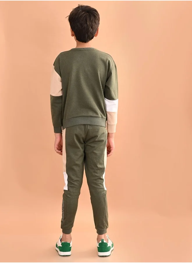 LILPICKS Solid Sweatshirt with Jogger Set