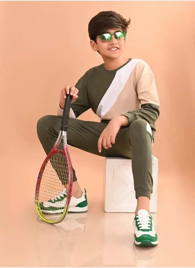 LILPICKS Solid Sweatshirt with Jogger Set