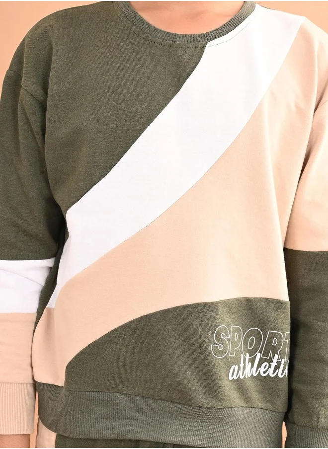 LILPICKS Solid Sweatshirt with Jogger Set