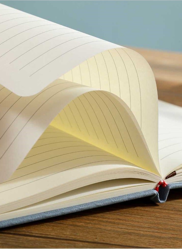 Laseta دفتر ملاحظات مضغوط ذو غلاف صلب A5، 192 صفحة، رمادي - Image 3