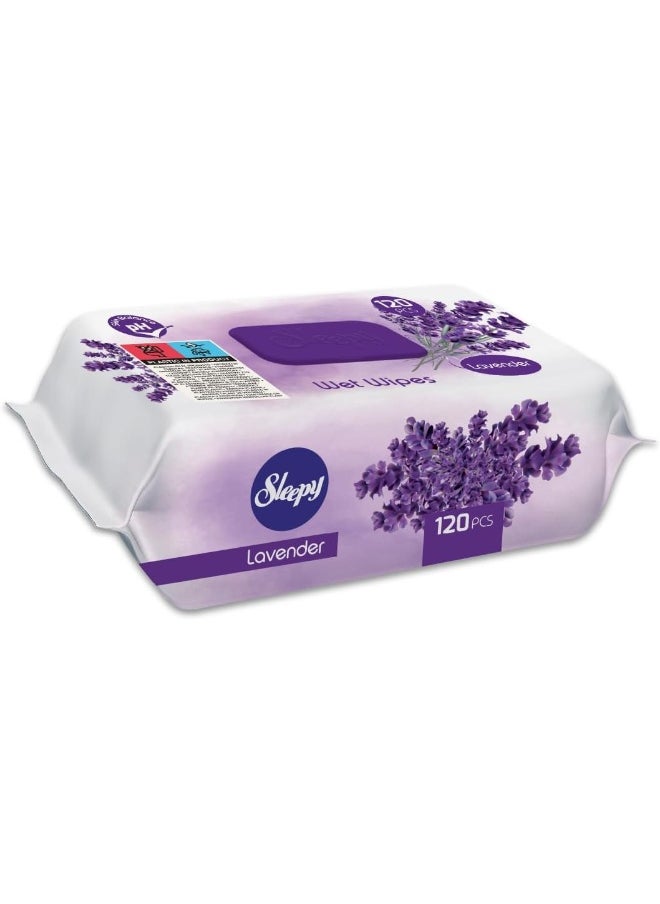 Sleepy Care Wet Wipes, Lavender, 120 Sheets  - Image 1