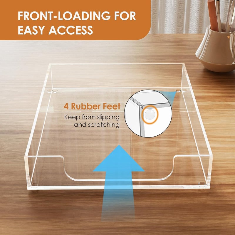 MaxGear Acrylic Letter Tray, Clear Desk Organizer for Papers, Documents, Magazines, Folders, Notebooks, and Stationery – Multi-Function File Tray and Desktop Organizer for Office, Home, and Workspace - Image 5