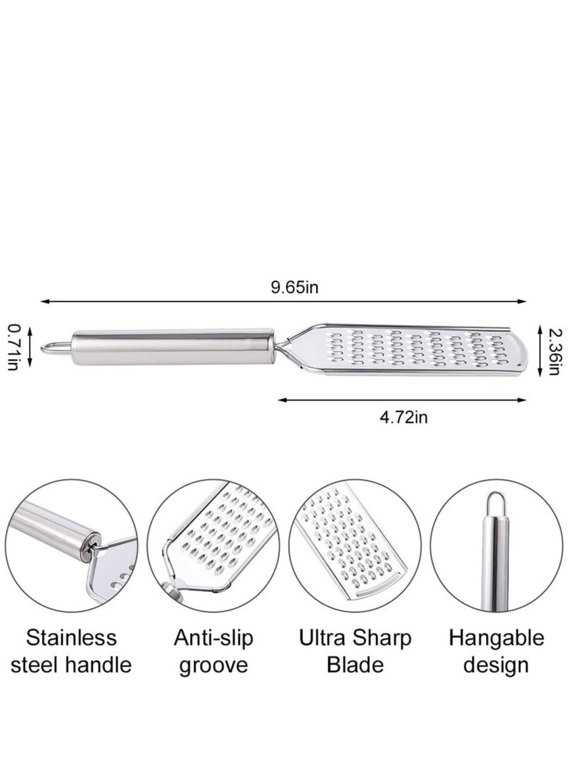Mmmon 3Pcs Zester Grater,Stainless Steel Cheese Grater,Slicer,Grater Made of Stainless Steel,Lemon Grater, Dishwasher Safe for Grating Lemons,Oranges,Cheese,Chocolate,Nuts  - Image 2