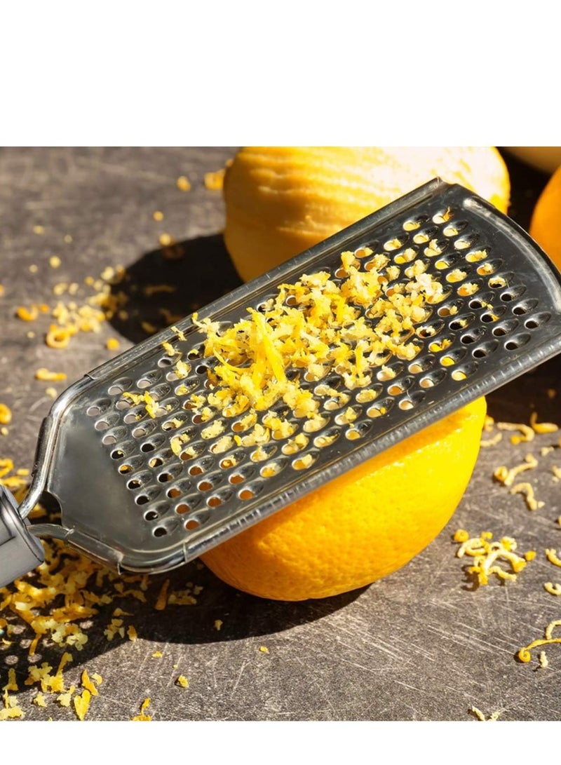 Mmmon 3Pcs Zester Grater,Stainless Steel Cheese Grater,Slicer,Grater Made of Stainless Steel,Lemon Grater, Dishwasher Safe for Grating Lemons,Oranges,Cheese,Chocolate,Nuts  - Image 4