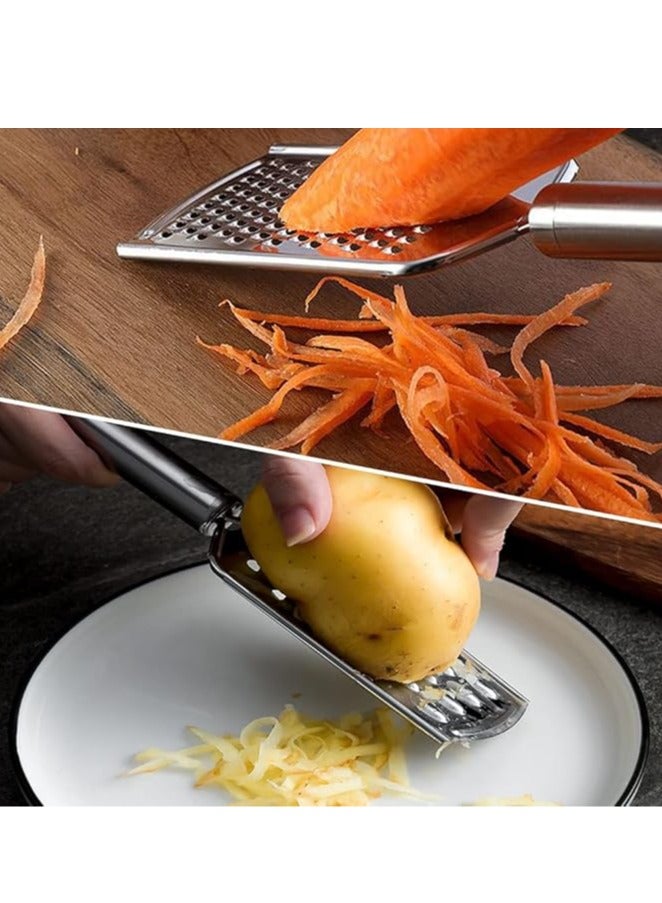 Mmmon 3Pcs Zester Grater,Stainless Steel Cheese Grater,Slicer,Grater Made of Stainless Steel,Lemon Grater, Dishwasher Safe for Grating Lemons,Oranges,Cheese,Chocolate,Nuts  - Image 5