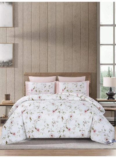 Doona Printed 4-Pcs Single Comforter Bedding Set Fits 120x200cm -Includes Comforter, Fitted Sheet, Pillow Shams & Pillowcases – Soft Microfiber Fabric with Soft 350 GSm Filling