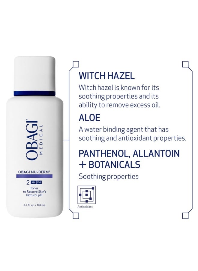 Obagi Medical Obagi Nu-Derm Face Toner â€“ Alcohol-Free Daily Essential for Cleansing with Witch Hazel & Aloe Vera â€“ Skincare for Dry or Oily Skin Types â€“ 6.7 Oz - Image 2