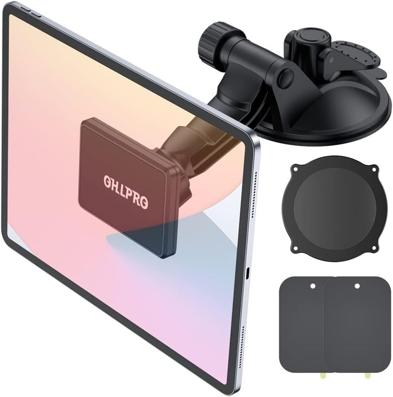 OHLPRO Magnetic Phone Tablet Holder for Car Windshield - Super Strong Magnet Dashboard Mount for 4"-10" Tablets and Phones - Image 1
