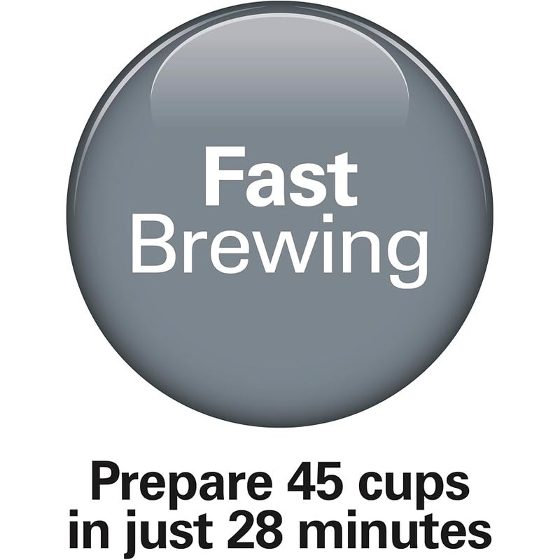 هاملتون بيتش التجارية Hamilton Beach 40521 Coffee Urn and Hot Beverage Dispenser, 45 Cup, Fast Brew, Silver - Image 2