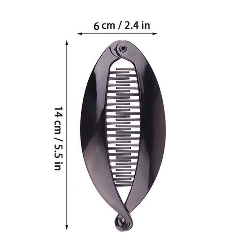 Youme Banana Hair Clip for Thick Fine Curly Hair Vintage Clincher Combs Tool Accessories Fishtail Hair Clip Combs Double Banana Clip Set for Women Girls - Image 2