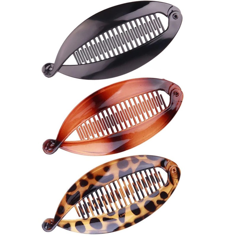 Youme Banana Hair Clip for Thick Fine Curly Hair Vintage Clincher Combs Tool Accessories Fishtail Hair Clip Combs Double Banana Clip Set for Women Girls - Image 1