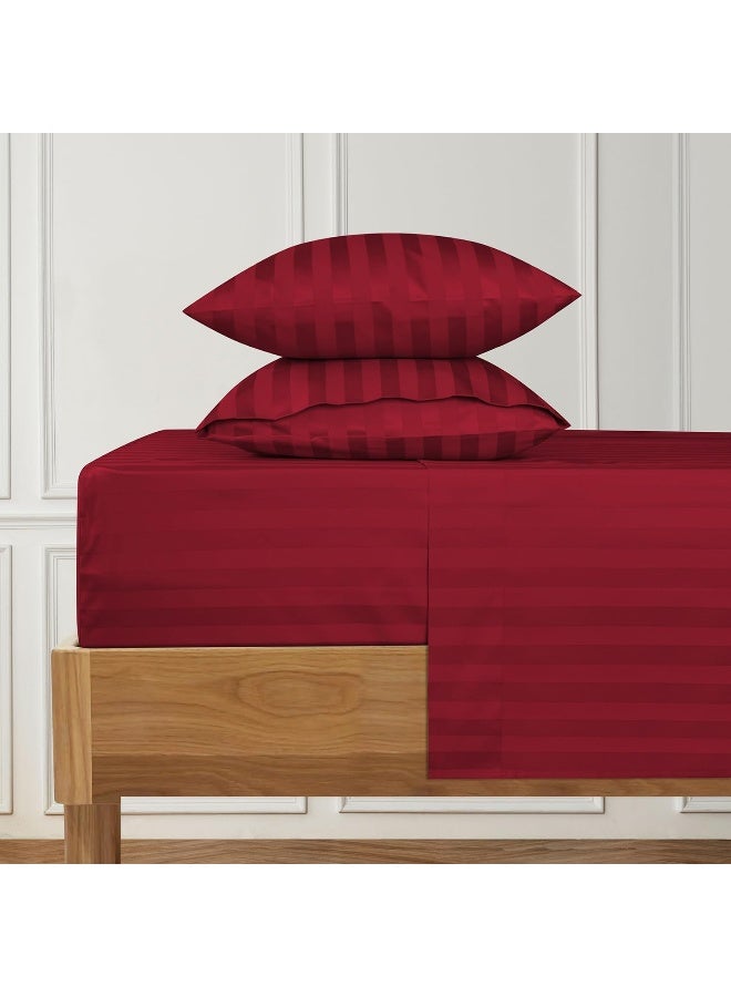 URBANHUT 1000 Thread Count Damask Striped Queen Bed Sheets Egyptian Cotton Sheet Set
