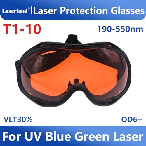 Laserlands 190nm-550nm 355nm 405nm 450nm 473nm 532nm OD6 Blue Green Laser Protective Protection Goggles Safety Glasses CE T1-10 - Image 3