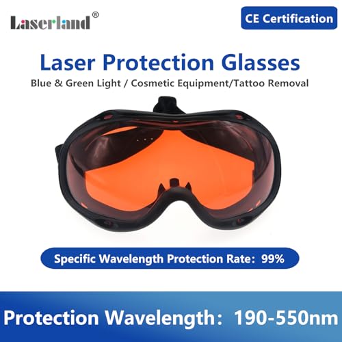 Laserlands 190nm-550nm 355nm 405nm 450nm 473nm 532nm OD6 Blue Green Laser Protective Protection Goggles Safety Glasses CE T1-10 - Image 2
