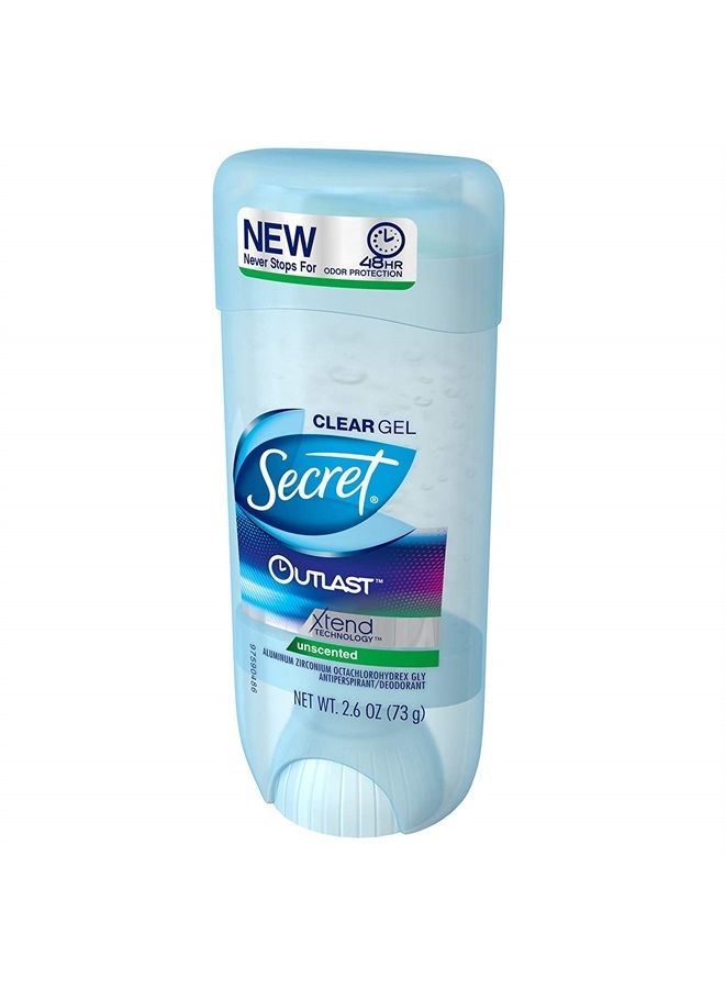 Secret جيل مضاد للتعرق ومزيل العرق أوتلست أوتلست XTEND، بدون رائحة، 2.6 أونصة (عبوة 2) - Image 2