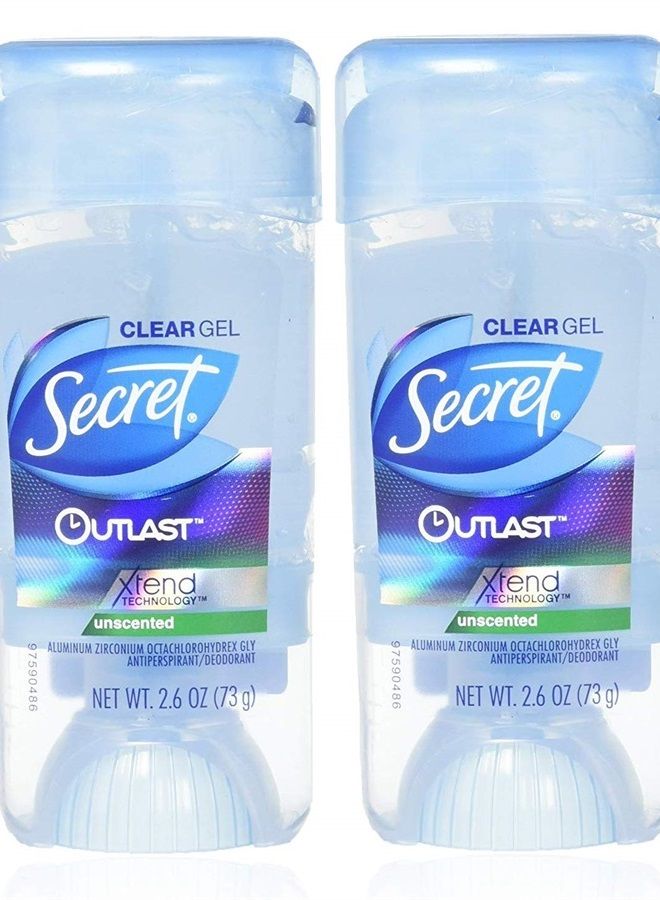 Secret جيل مضاد للتعرق ومزيل العرق أوتلست أوتلست XTEND، بدون رائحة، 2.6 أونصة (عبوة 2) - Image 1
