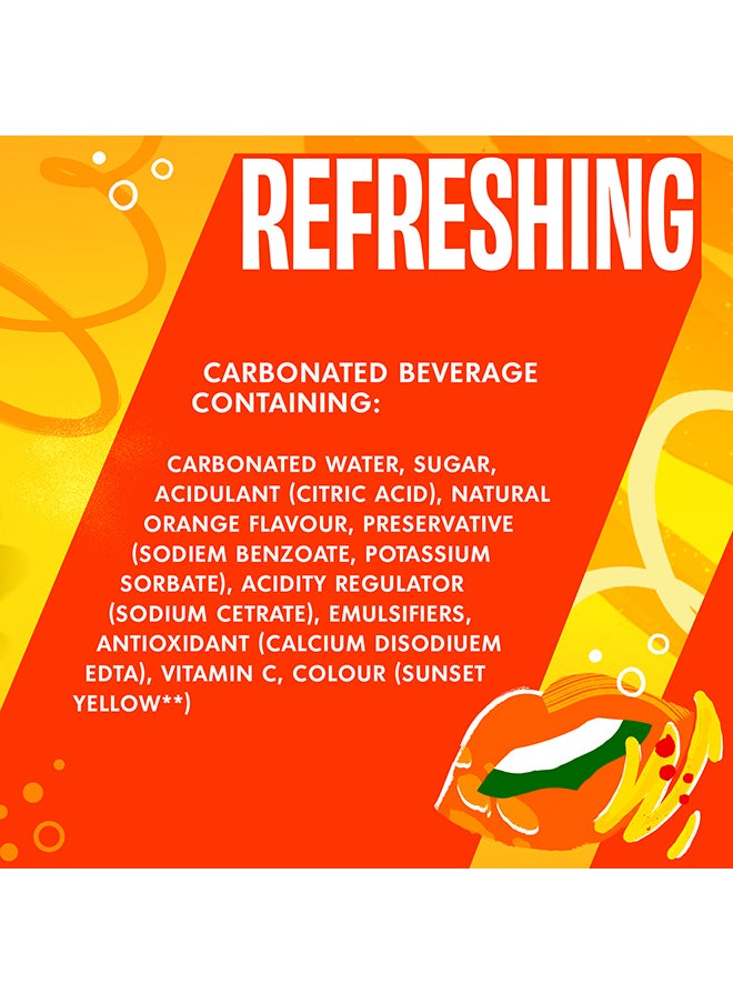 Mirinda Orange Carbonated Soft Drink Can 6 x 330ml  - Image 3