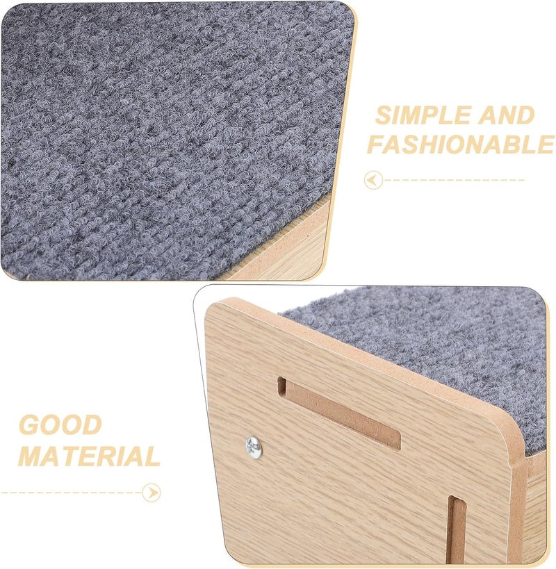 Abaodam Wooden Dog Stairs Non-Slip 2-Step Pet Ladder Portable Puppy Ramp for Small Dogs and Cats Indoor Sofa Bed Accessory - Image 3