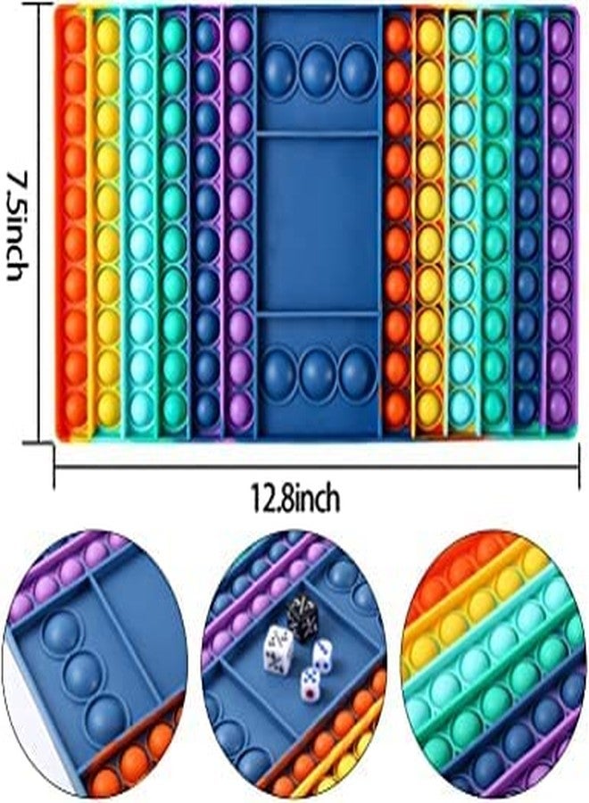 PRIMEFAIR Pop it Fidget Toys, Pop it Fidget Toy pop it Rainbow Pop Bubble, BPA Free Silicone, Push Bubbles Toy for Autism Stress Reliever, Sensory Toy (Chess Board Bubble) - Image 2