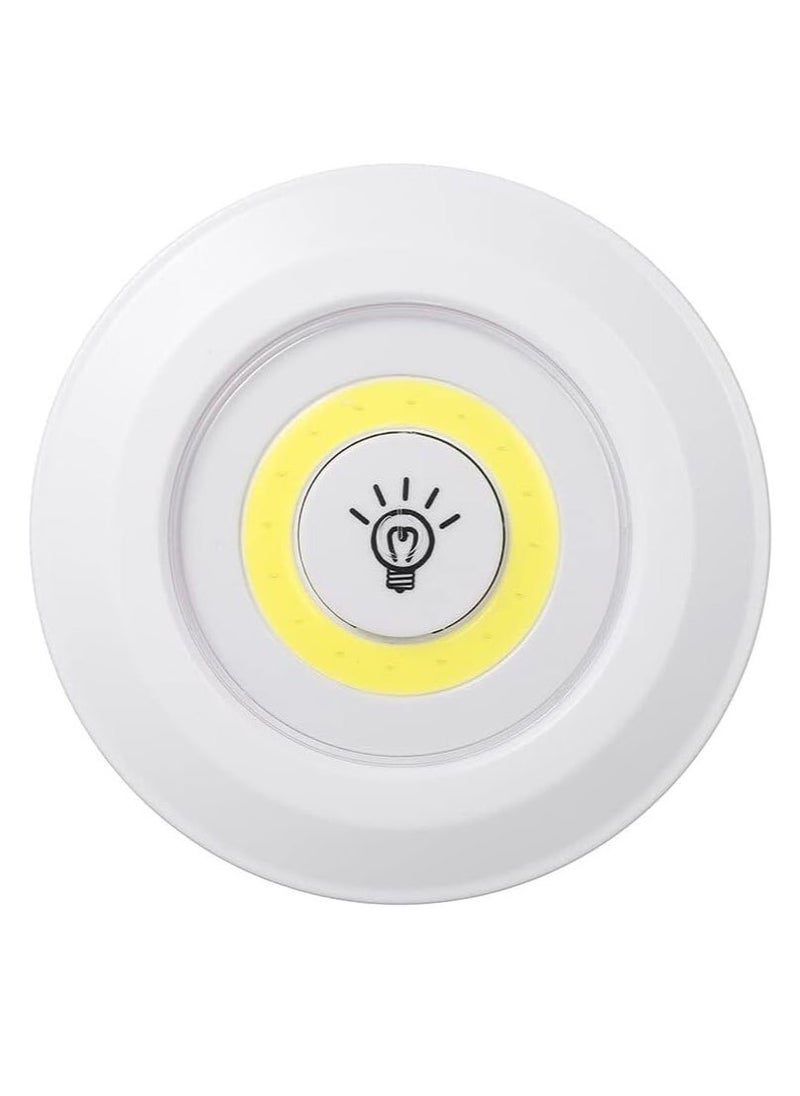 JAJEEK 4.5V 1W COB LED Puck Light 6 Pack with Remote Controller – Adjustable Brightness, Wireless Dimmable Touch Sensor Control, Battery-Powered Under Cabinet Wall Lighting - Image 4