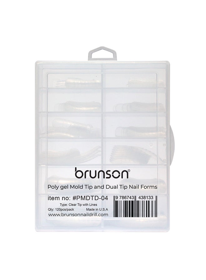 brunson أشكال أظافر مزدوجة لجيل التمديد البولي، نصائح مزيفة مسبقة الشكل مع مقياس 120 قطعة، أداة مانيكير لتمديد الأظافر، قوالب نصائح الأظافر، أظافر أكريليك، أظافر مزيفة، أداة مانيكير - Image 1