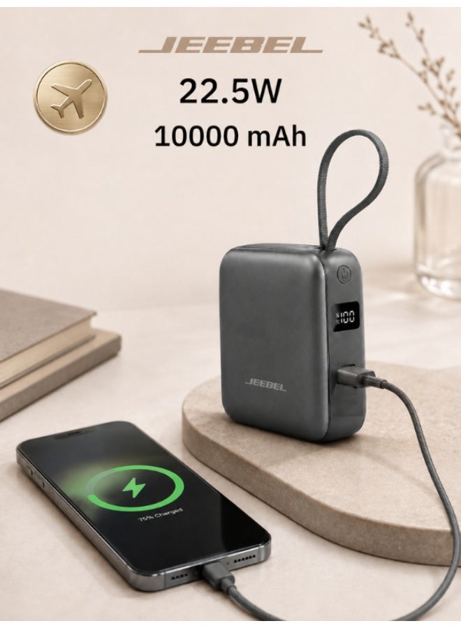 جيبيل باور بانك جيبيل 10000mAh مع شحن سريع 22.5W وكابل مدمج - Image 1