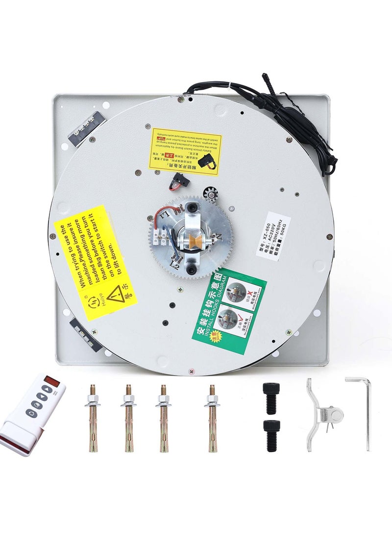 Huiye Rotating Chandelier Lift System, 220V Power Light Lift Motorized Chandelier Hoist Rotating Function & Lifting(50kg, 6m Lift) - Image 1