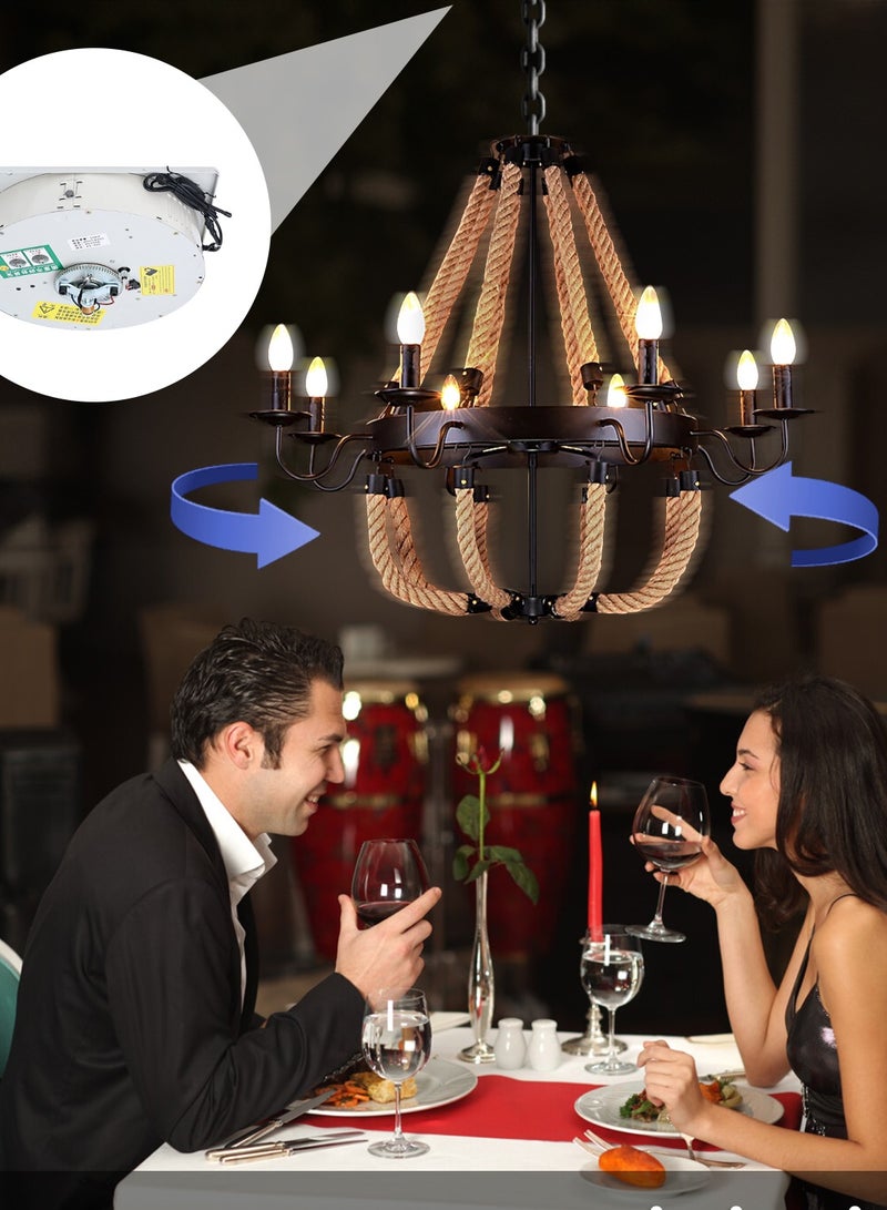 Huiye Rotating Chandelier Lift System, 220V Power Light Lift Motorized Chandelier Hoist Rotating Function & Lifting(50kg, 6m Lift) - Image 4