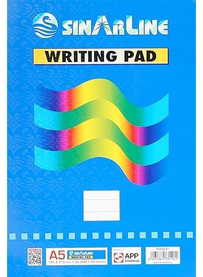 SINARLINE 80 Sheets Writing Pad A5 Size White - Image 2