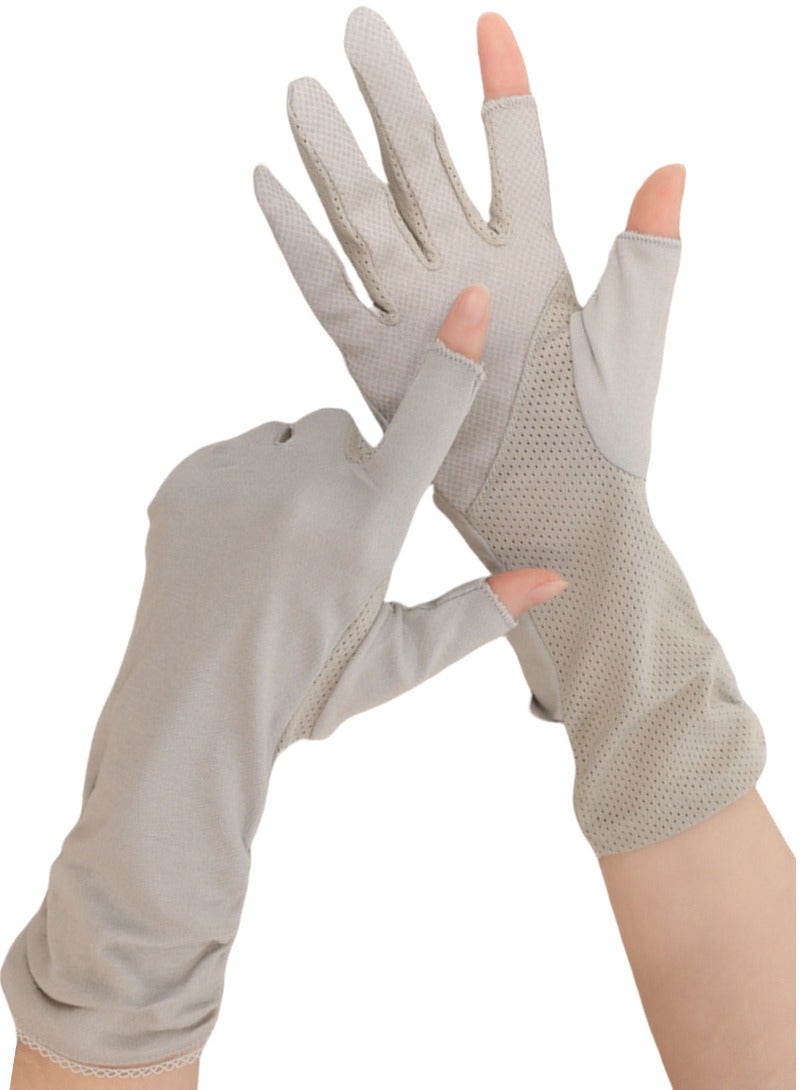 RTYY قفازات نسائية، قفازات قيادة، قفازات طويلة للحماية من أشعة الشمس في الصيف، حماية من الأشعة فوق البنفسجية - Image 2