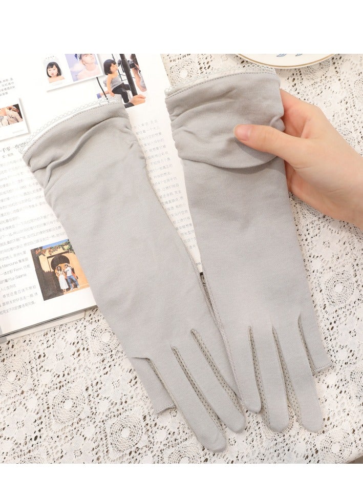 RTYY قفازات نسائية، قفازات قيادة، قفازات طويلة للحماية من أشعة الشمس في الصيف، حماية من الأشعة فوق البنفسجية - Image 3