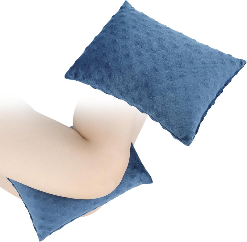 HapiPoppy Soft Knee Pillow Leg Pillows 11" x 7.8" Small Hip Support Pillows Between Legs for Side Sleepers Sciatica Joints Pain Relief Machine Washable Post Surgery Cushion Gifts, Minky Dot Blue - Image 1