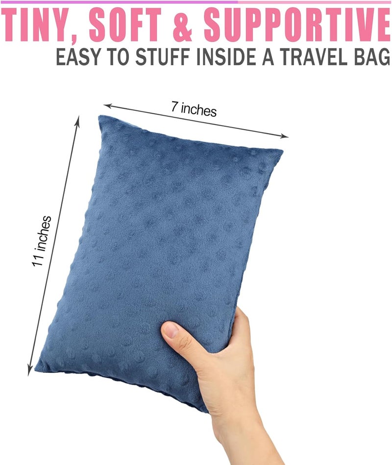 HapiPoppy Soft Knee Pillow Leg Pillows 11" x 7.8" Small Hip Support Pillows Between Legs for Side Sleepers Sciatica Joints Pain Relief Machine Washable Post Surgery Cushion Gifts, Minky Dot Blue - Image 5