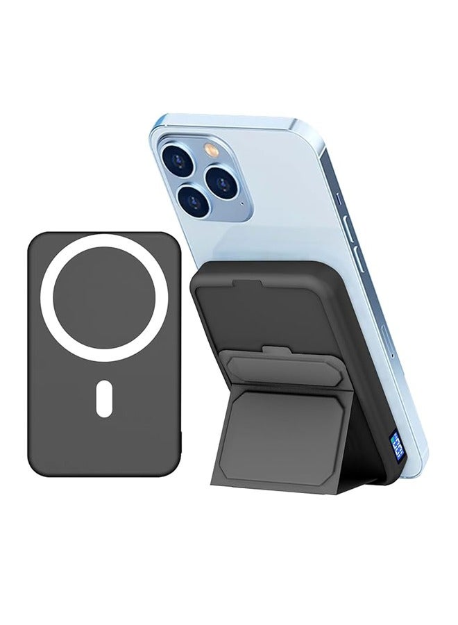 كيليسا باور بانك لاسلكي مغناطيسي قابل للطي 10000 مللي أمبير في الساعة، شاحن محمول بقوة 22.5 وات، أسود - Image 1