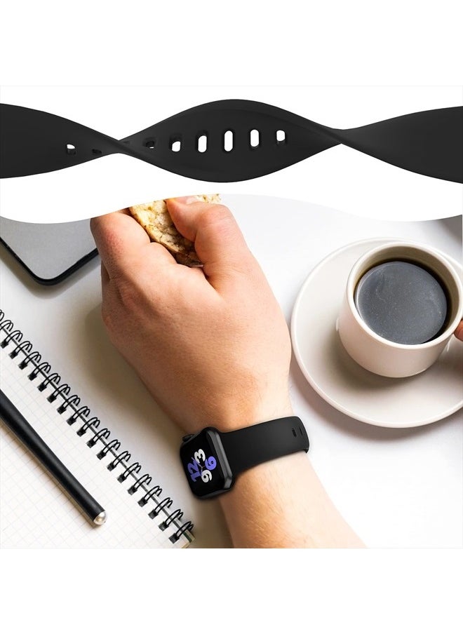ZALAVER - 6 Pack Bands Compatible with Apple Watch Band 38mm 40mm 41mm 42mm 44mm 45mm 49mm Men Women, Soft Silicone Sport Strap for iWatch Ultra Series 8 7 6 5 4 3 2 1 SE - Image 1