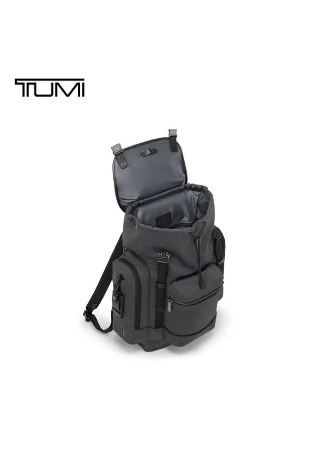 Tumi Harrison Men's Fashion Flip Drawstring Design Backpack Carbon Black - Image 1
