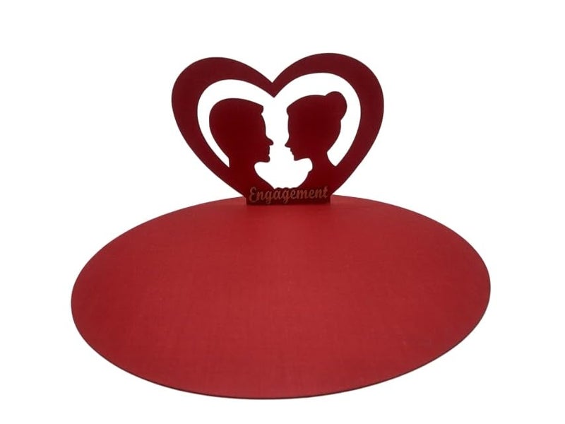 Brown Leaf Wedding Essential Ring Ceremony Tray Platter for Engagement Party Decoration Celebration - Image 2