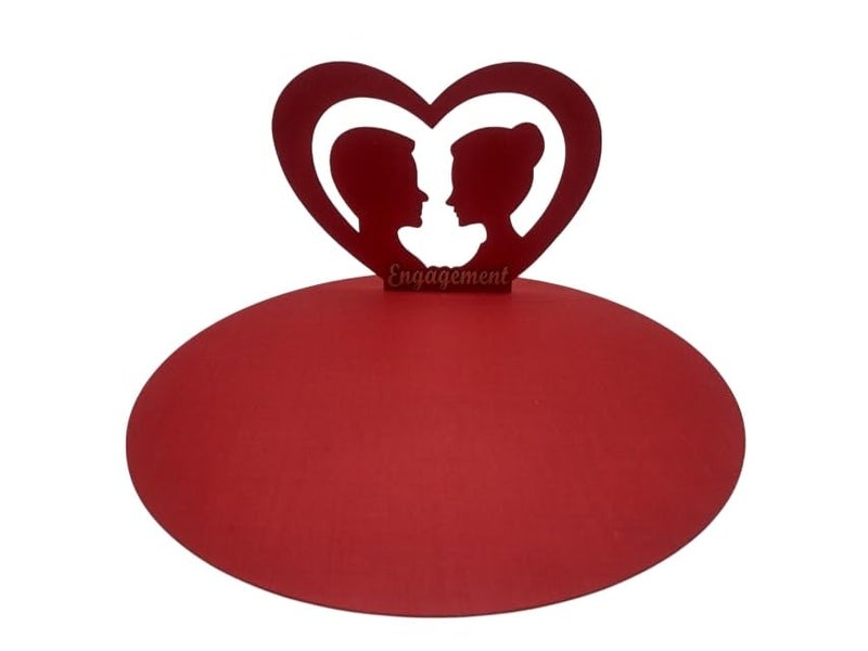 Brown Leaf Wedding Essential Ring Ceremony Tray Platter for Engagement Party Decoration Celebration - Image 1