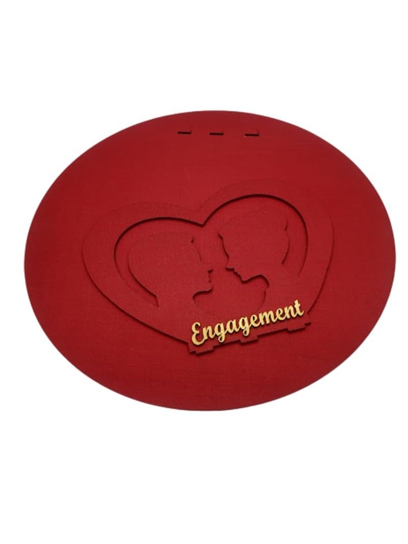 Brown Leaf Wedding Essential Ring Ceremony Tray Platter for Engagement Party Decoration Celebration - Image 4