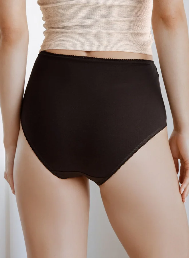 سبلاش فيڤ سروال داخلي نسائي قصير بخصر عالٍ مزين بالدانتيل قطن - عبوة من  قطع